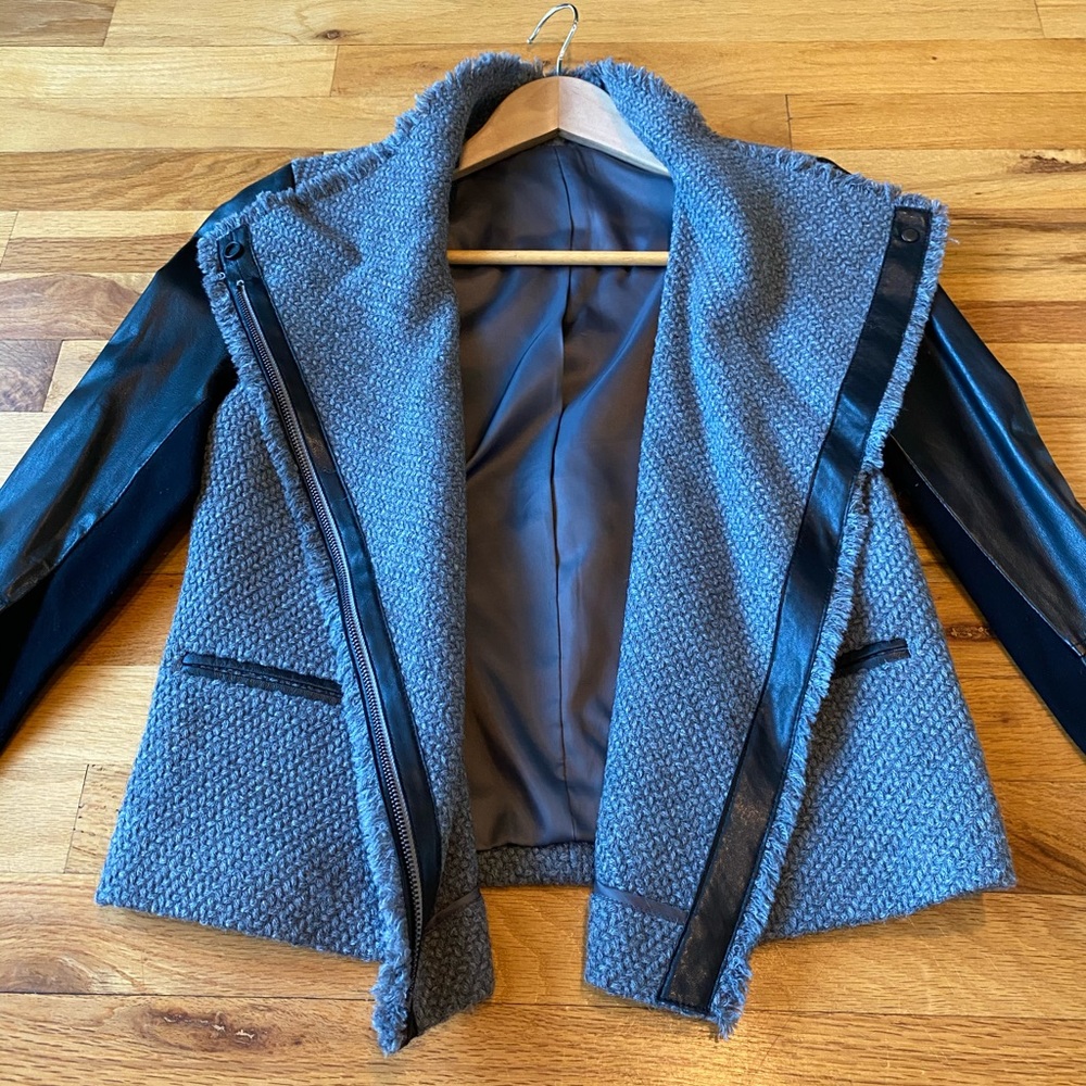 Vince Leather & Wool Jacket - Picture 6 of 6